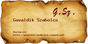 Gavaldik Szabolcs névjegykártya